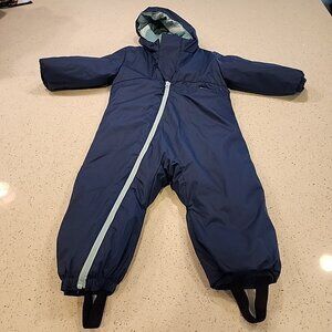 Wedze Drcathlon Toddlers Snow Suit 2-3 Years Blue Hooded Full Zipper French Alps